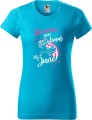 Koszulka damska t-shirt kolor Turkusowy Unicorns are born in June AlleKoszulki Urodziny, Jednorożce.jpg