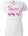 Koszulka damska t-shirt kolor Biały Księżniczki rodzą się w Kwietniu 02 AlleKoszulki Urodziny.jpg