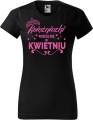 Koszulka damska t-shirt kolor Czarny Księżniczki rodzą się w Kwietniu 02 AlleKoszulki Urodziny.jpg