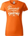Koszulka damska t-shirt kolor Pomarańczowy Księżniczki rodzą się w Kwietniu 02 AlleKoszulki Urodziny.jpg