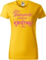 Koszulka damska t-shirt kolor Żółty Księżniczki rodzą się w Kwietniu 02 AlleKoszulki Urodziny.jpg
