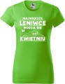 Koszulka damska z nadrukiem Największe Leniwce rodzą się w Kwietniu kolor Green Apple Zielone Jabłuszko AlleKoszulki Super Prezent na Urodziny.jpg