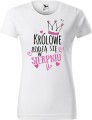 Koszulka damska t-shirt nadruk Królowe rodzą się w Sierpniu kolor Biały AlleKoszulki AlleUrodziny.jpg
