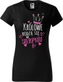 Koszulka damska t-shirt nadruk Królowe rodzą się w Sierpniu kolor Czarny AlleKoszulki AlleUrodziny.jpg