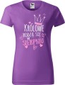 Koszulka damska t-shirt nadruk Królowe rodzą się w Sierpniu kolor Fioletowy AlleKoszulki AlleUrodziny.jpg