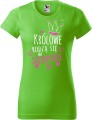 Koszulka damska t-shirt nadruk Królowe rodzą się w Sierpniu kolor Green Apple Zielone Jabłuszko AlleKoszulki AlleUrodziny.jpg