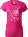 Koszulka damska t-shirt nadruk Królowe rodzą się w Sierpniu kolor Malinowy AlleKoszulki AlleUrodziny.jpg
