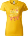 Koszulka damska t-shirt nadruk Królowe rodzą się w Sierpniu kolor Żółty AlleKoszulki AlleUrodziny.jpg