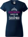 Koszulka damska t-shirt nadruk Księżniczki rodzą się w Sierpniu 01 kolor Ciemny Granat AlleKoszulki AlleUrodziny.jpg