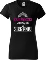 Koszulka damska t-shirt nadruk Księżniczki rodzą się w Sierpniu 01 kolor Czarny AlleKoszulki AlleUrodziny.jpg