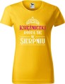 Koszulka damska t-shirt nadruk Księżniczki rodzą się w Sierpniu 01 kolor Żółty AlleKoszulki AlleUrodziny.jpg