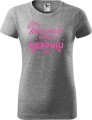 Koszulka damska t-shirt nadruk Księżniczki rodzą się w Sierpniu 02 kolor Szary AlleKoszulki AlleUrodziny.jpg