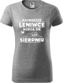 Koszulka damska t-shirt nadruk Największe Leniwce rodzą się w Sierpniu kolor Szary AlleKoszulki.jpg