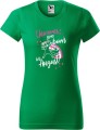 Koszulka damska Unicorns are born in August AlleKoszulki Super prezent kolor Zieleń Trawy.jpg