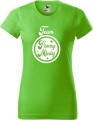 Koszulka damska kolor Green Apple Zielone Jabłuszko nadruk Team Panny Młodej 02 AlleKoszulki Wieczór Panieński AlleZabawa.jpg