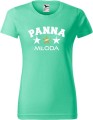 Koszulka damska dla Panny Młodej w kolorze miętowym AlleKoszulki Wieczór Panieński.jpg
