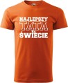 Koszulka męska kolor pomarańczowy nadruk Najlepszy Tata na Świecie 01 AlleKoszulki Dzień Taty, Ojca, urodziny, imieniny.jpg