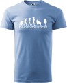 Koszulka męska kolor Błękitny nadruk Dad Evolution AlleKoszulki Dzień Taty, Ojca.jpg