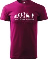 Koszulka męska kolor Malinowy nadruk Dad Evolution AlleKoszulki Dzień Taty, Ojca.jpg