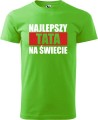 Koszulka męska kolor Green Apple Zielone Jabłuszko nadruk Najlepszy Tata 02 AlleKoszulki Dzień Taty, Ojca.jpg