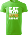 Koszulka na hulajnogę - Eat Sleep Ride Repeat kolor green apple