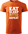 Koszulka na hulajnogę - Eat Sleep Ride Repeat kolor pomarańczowy
