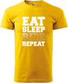 Koszulka na hulajnogę - Eat Sleep Ride Repeat kolor żółty
