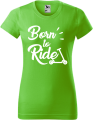 Koszulka damska kolor green apple zielone jabłuszko nadruk Born To Ride AlleKoszulki Sport Hulajnoga Prezent.png