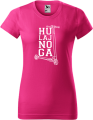 Koszulka damska kolor malinowy nadruk Hulajnoga 01 AlleKoszulki Sport Hulajnoga Prezent.png