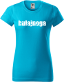 Koszulka damska kolor turkusowy nadruk Hulajnoga 02 AlleKoszulki Sport Hulajnoga.png