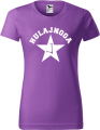 Koszulka damska kolor fioletowy nadruk Hulajnoga 03 AlleKoszulki Sport Hulajnoga.png