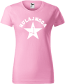 Koszulka damska kolor jasny róż nadruk Hulajnoga 03 AlleKoszulki Sport Hulajnoga.png