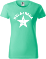 Koszulka damska kolor miętowy nadruk Hulajnoga 03 AlleKoszulki Sport Hulajnoga.png