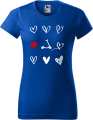 Koszulka damska kolor chabrowy nadruk Love Hulajnoga AlleKoszulki Sport Hulajnoga.png