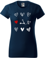 Koszulka damska kolor ciemny granat nadruk Love Hulajnoga AlleKoszulki Sport Hulajnoga.png