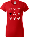 Koszulka damska kolor czerwony nadruk Love Hulajnoga AlleKoszulki Sport Hulajnoga.png