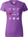 Koszulka damska kolor fioletowy nadruk Love Hulajnoga AlleKoszulki Sport Hulajnoga.png