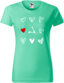 Koszulka damska kolor miętowy nadruk Love Hulajnoga AlleKoszulki Sport Hulajnoga.png