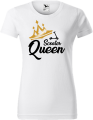 Koszulka damska kolor biały nadruk Scooter Queen AlleKoszulki Sport Hulajnoga.png