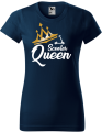 Koszulka damska kolor ciemny granat nadruk Scooter Queen AlleKoszulki Sport Hulajnoga.png