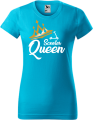 Koszulka damska kolor turkusowy nadruk Scooter Queen AlleKoszulki Sport Hulajnoga.png