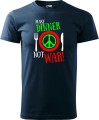 Koszulka męska kolor ciemny granat nadruk Make Dinner Not War AlleKoszulki Śmieszne nadruki.jpg