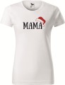 Koszulka świąteczna dla mamy czapka Mikołaja kolor biały