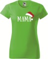 Koszulka świąteczna dla mamy czapka Mikołaja kolor green apple
