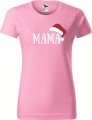 Koszulka świąteczna dla mamy czapka Mikołaja kolor różowy
