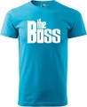 The Boss aradena męska koszulka z nadrukiem na dzień taty prezent turkus