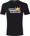 Koszulka dla dziadka Super Dziadek Korona kolor czarny