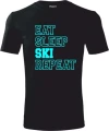 Koszulka męska Eat Sleep Ski Repeat kolor czarny AlleKoszulki Dla Narciarza.jpg