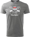 Koszulka Patriotyczna męska Kajdany 100 lat odzyskania niepodległości szara AlleKoszulki.jpg