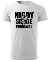 Koszulka patriotyczna męska nadruk Nigdy się nie poddawaj wilk biała AlleKoszulki.jpg